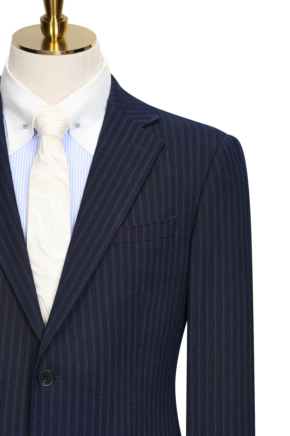 Men's Classic Navy Stripe 2 Piece Suits