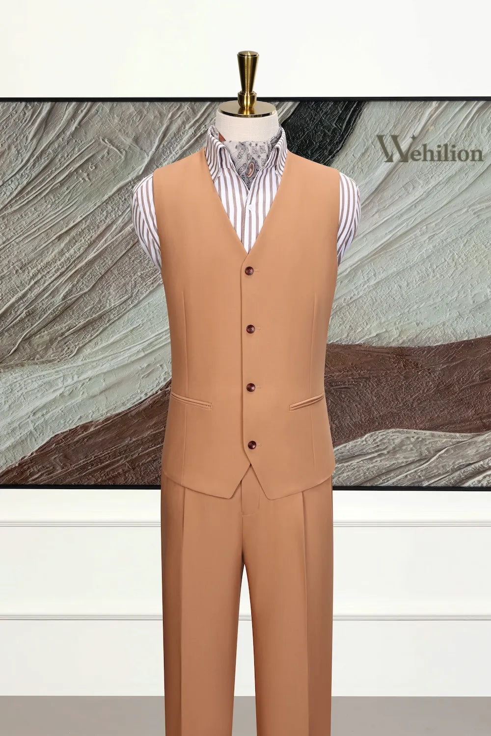 Men's Comfort Wrinkle Free 3 Piece Suit