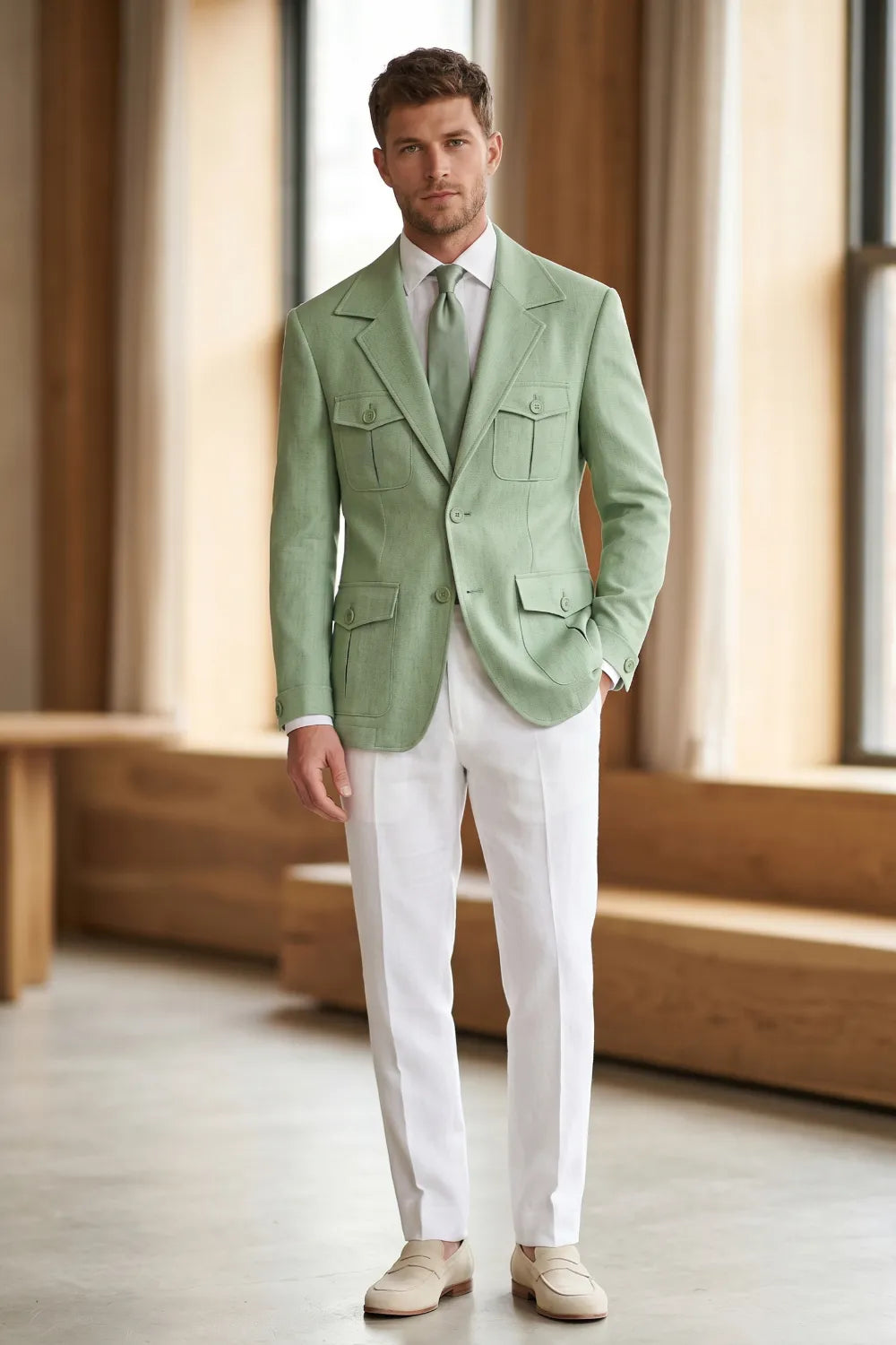 Men's Lightweight Safari 2 Piece Suit