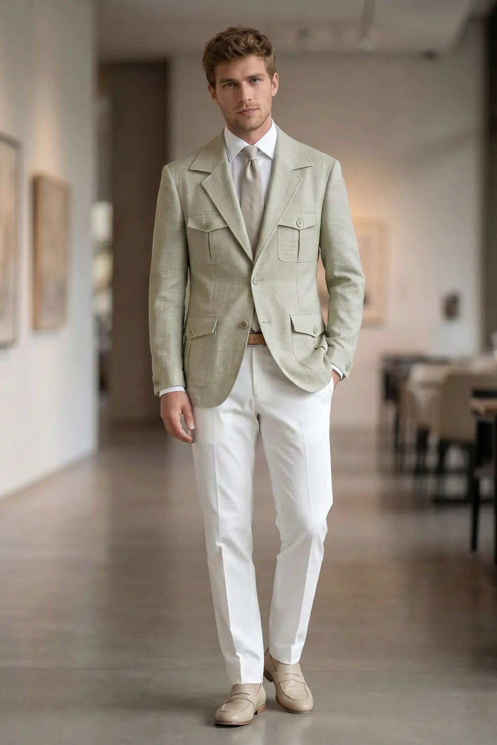 Men's Lightweight Safari 2 Piece Suit