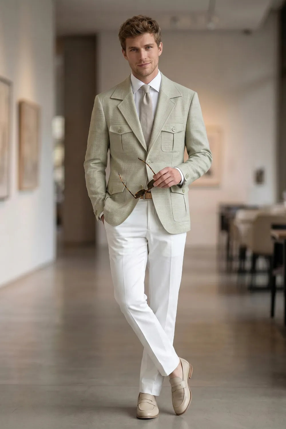 Men's Lightweight Safari 2 Piece Suit