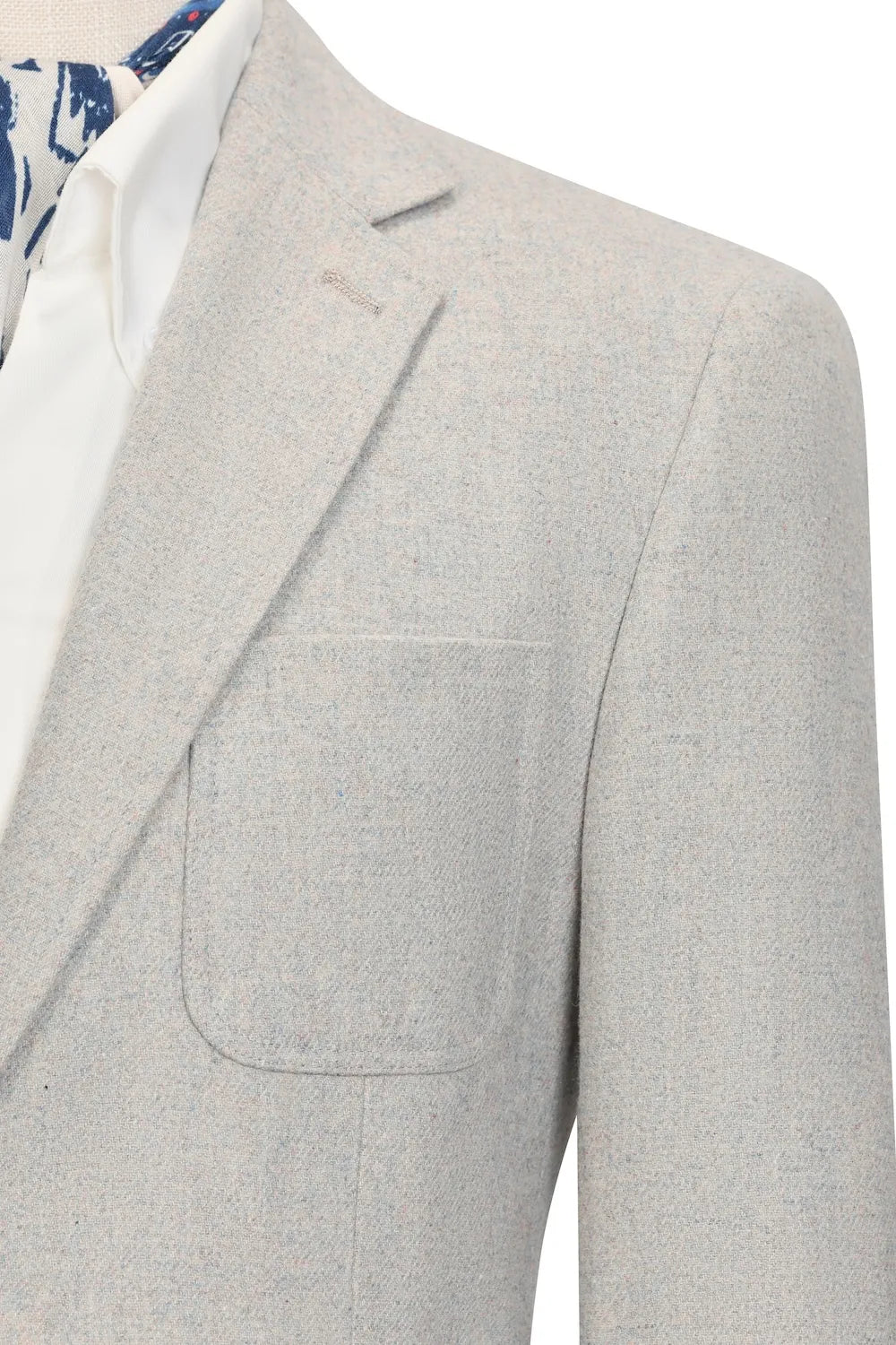 Men's Grey Daily Herringbone 2 Piece Suit