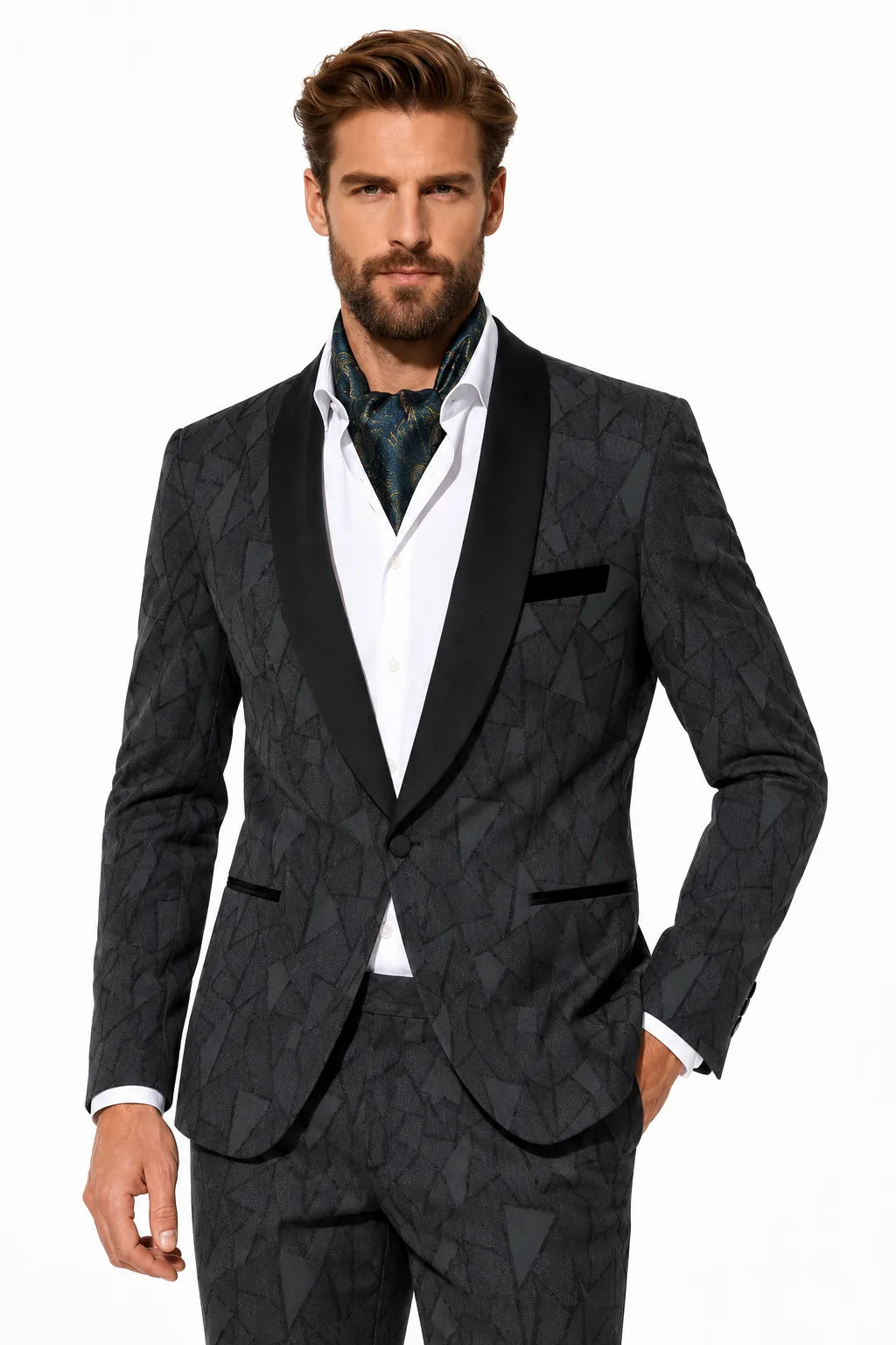 Men's Shawl Lapel Tuxedo 2 Piece Suit