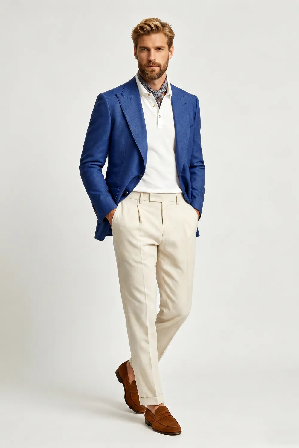 Men's Royal Blue 2 Piece Suit