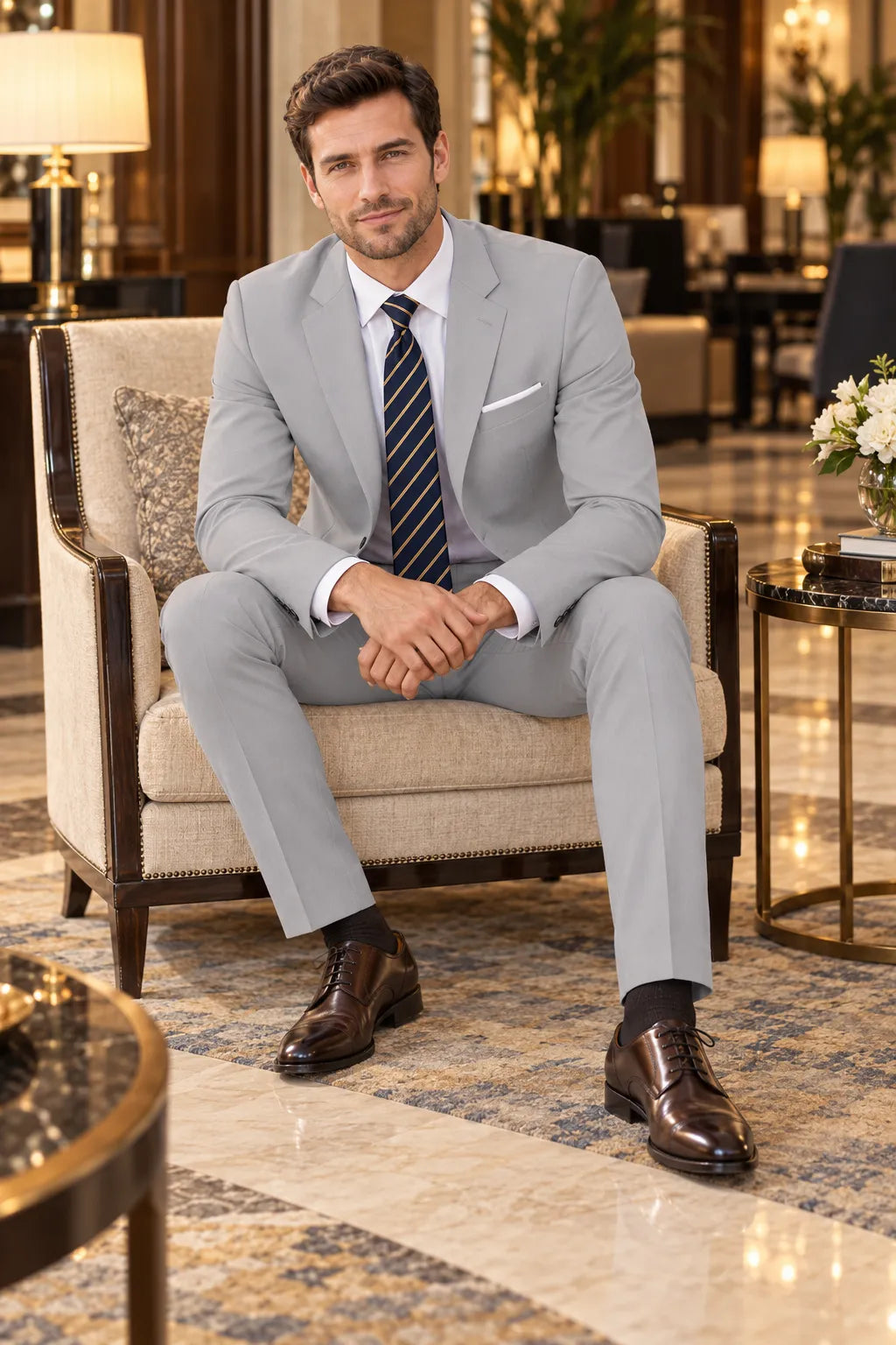 Men's Classic Single Breasted 2 Piece Suit