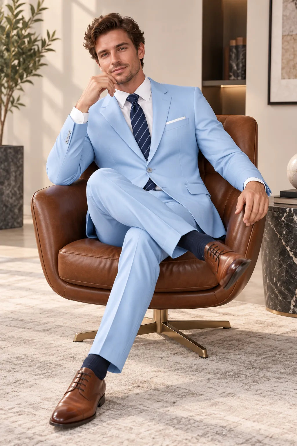 Men's Classic Single Breasted 2 Piece Suit