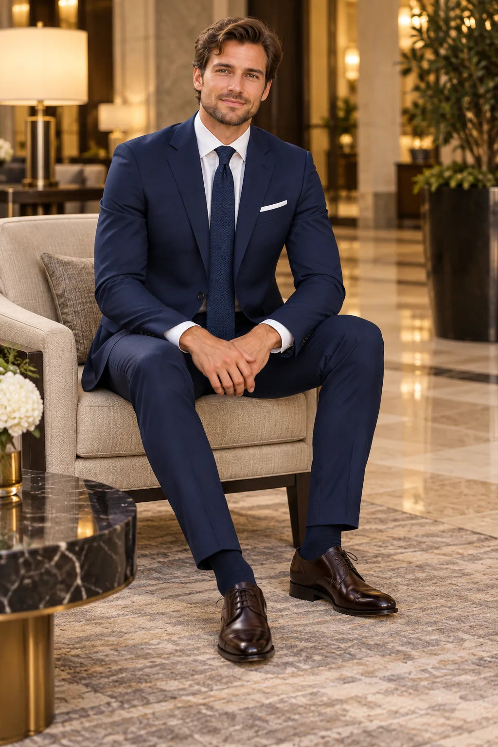 Men's Classic Single Breasted 2 Piece Suit