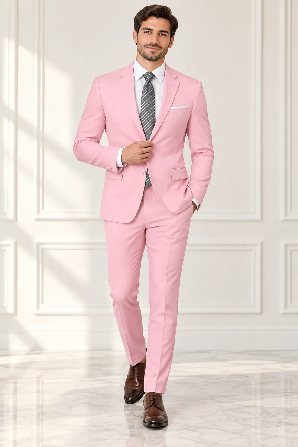 Men's Classic Single Breasted 2 Piece Suit
