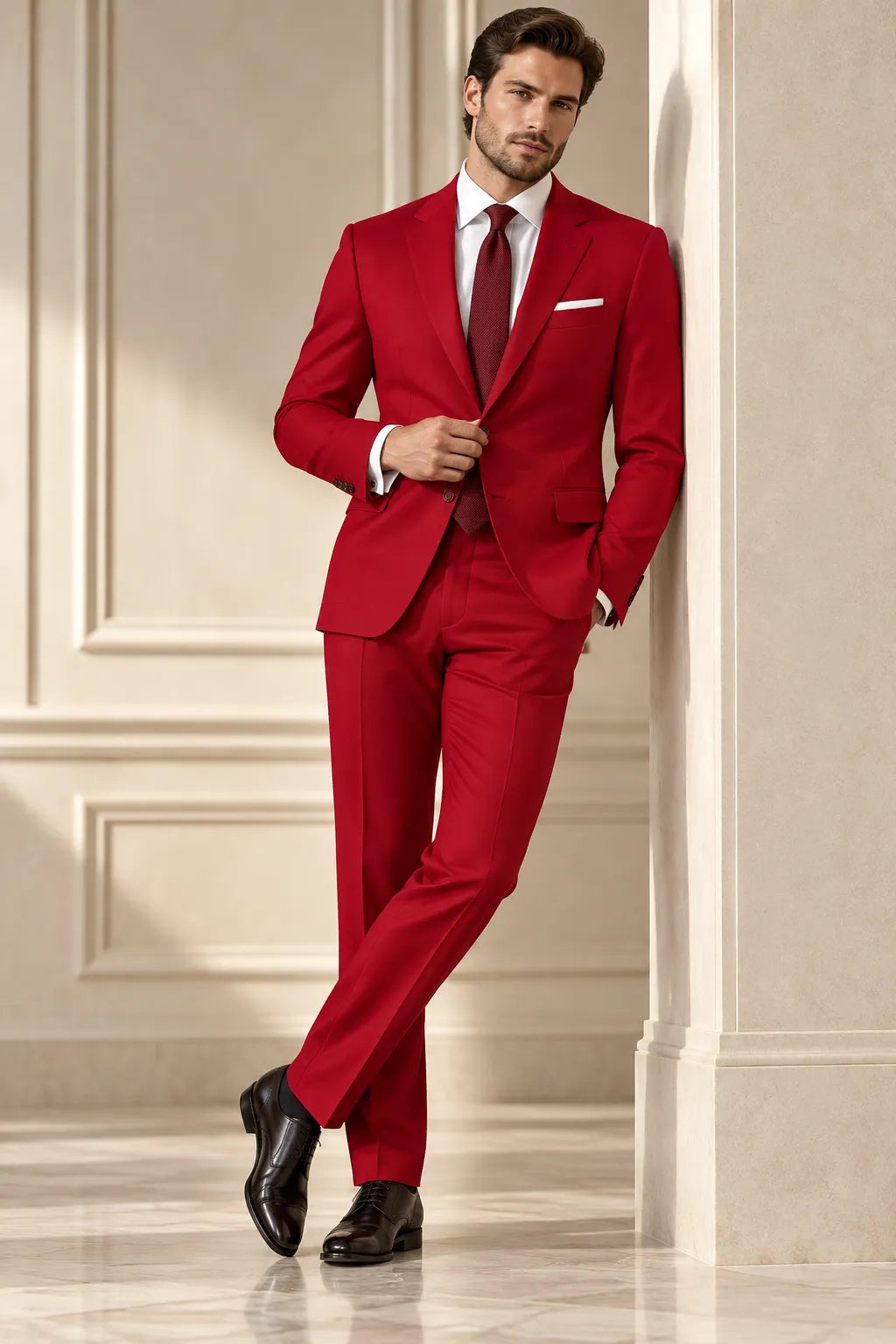 Men's Classic Single Breasted 2 Piece Suit