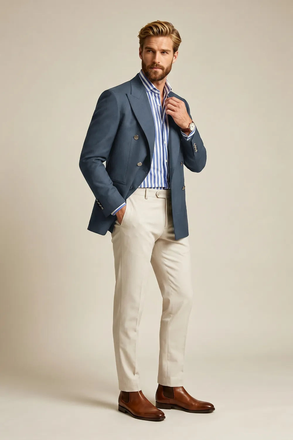 Abito da uomo doppiopetto slim fit 2 pezzi