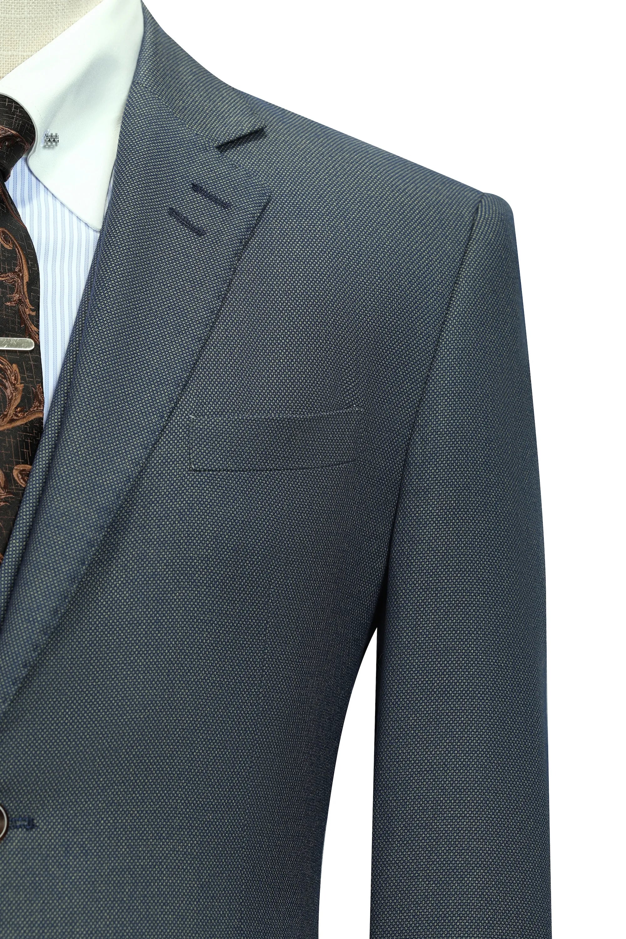 Men's Grey Business Casual 3 Piece Suit