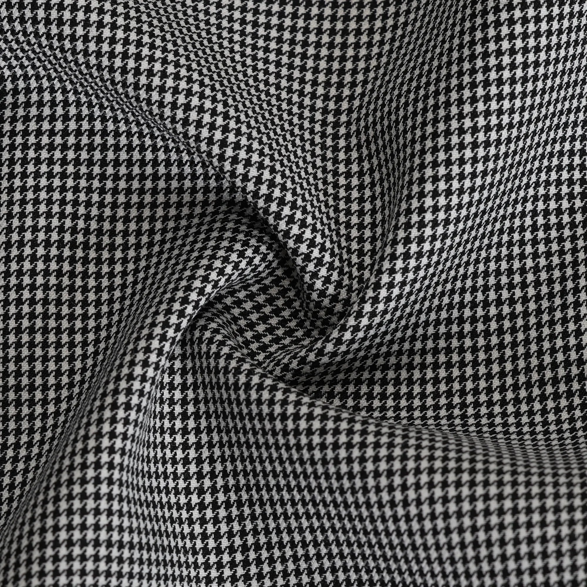 Men's Grey Houndstooth Herringbone 3 Piece Suit