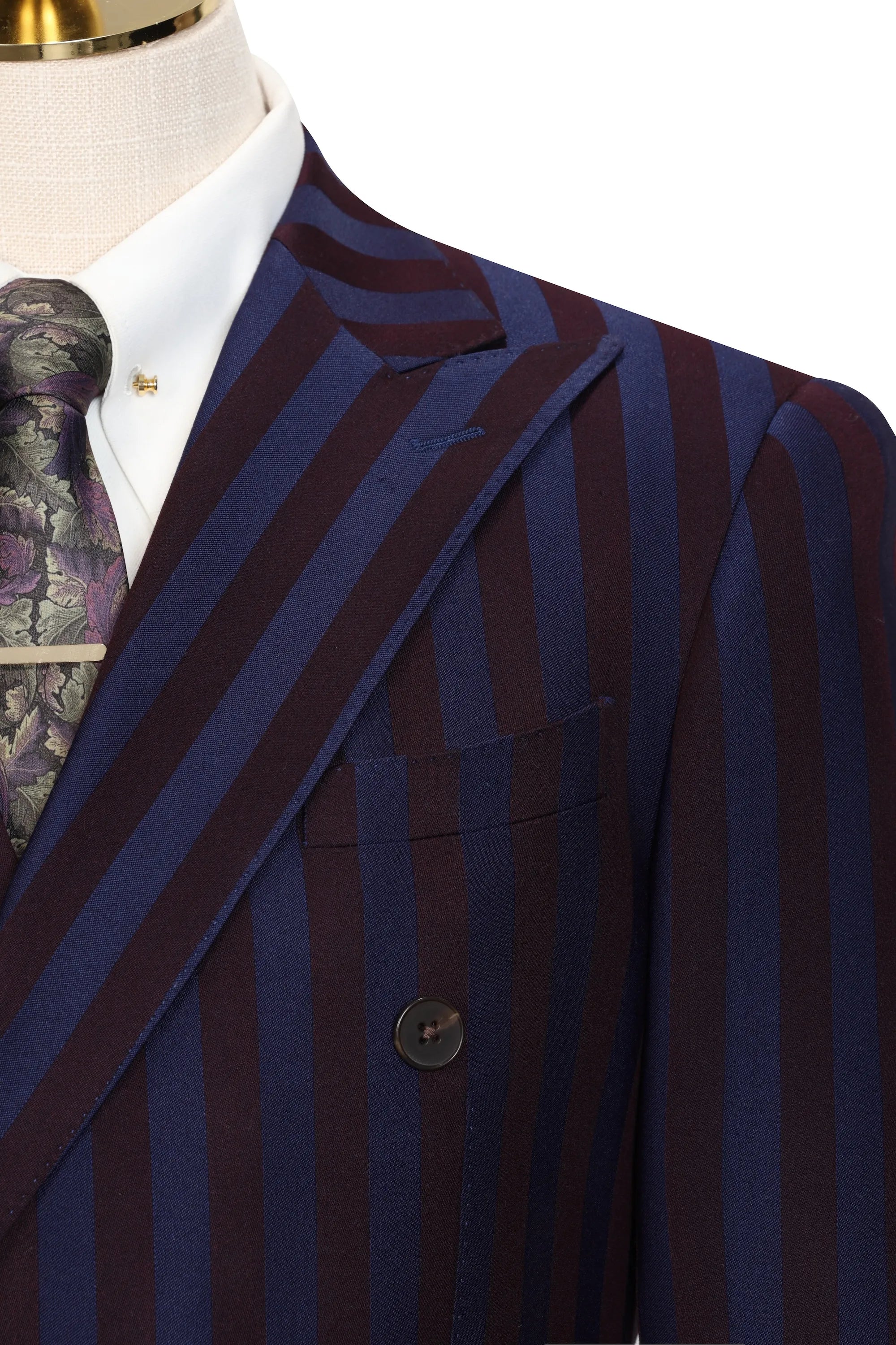 Men's Bold Stripe Vintage 3 Piece Suits