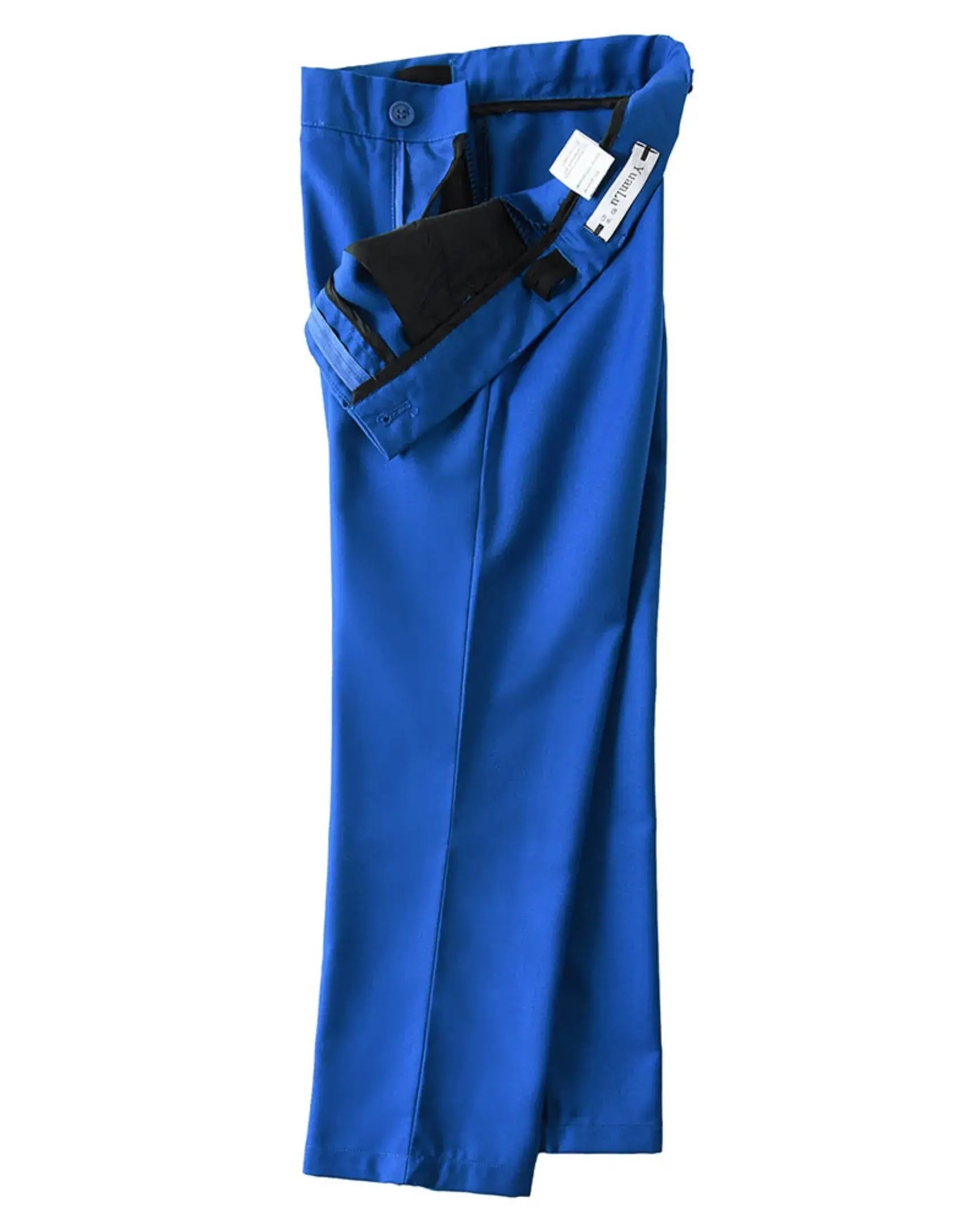 Royal blue pants folded view from boys 4 piece suit – formal wedding outfit