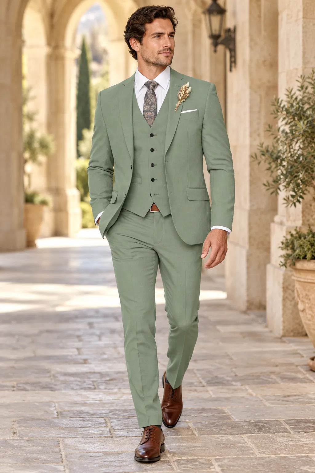 Men's Modern Spring 3 Piece Formal Suit