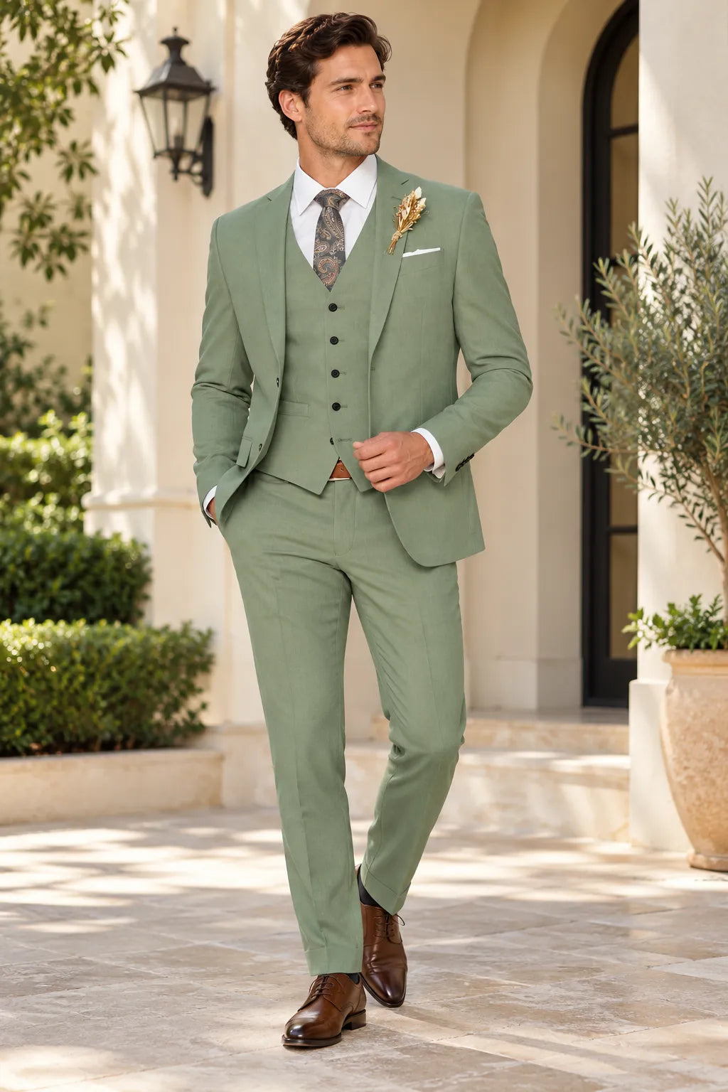 Men's Modern Spring 3 Piece Formal Suit