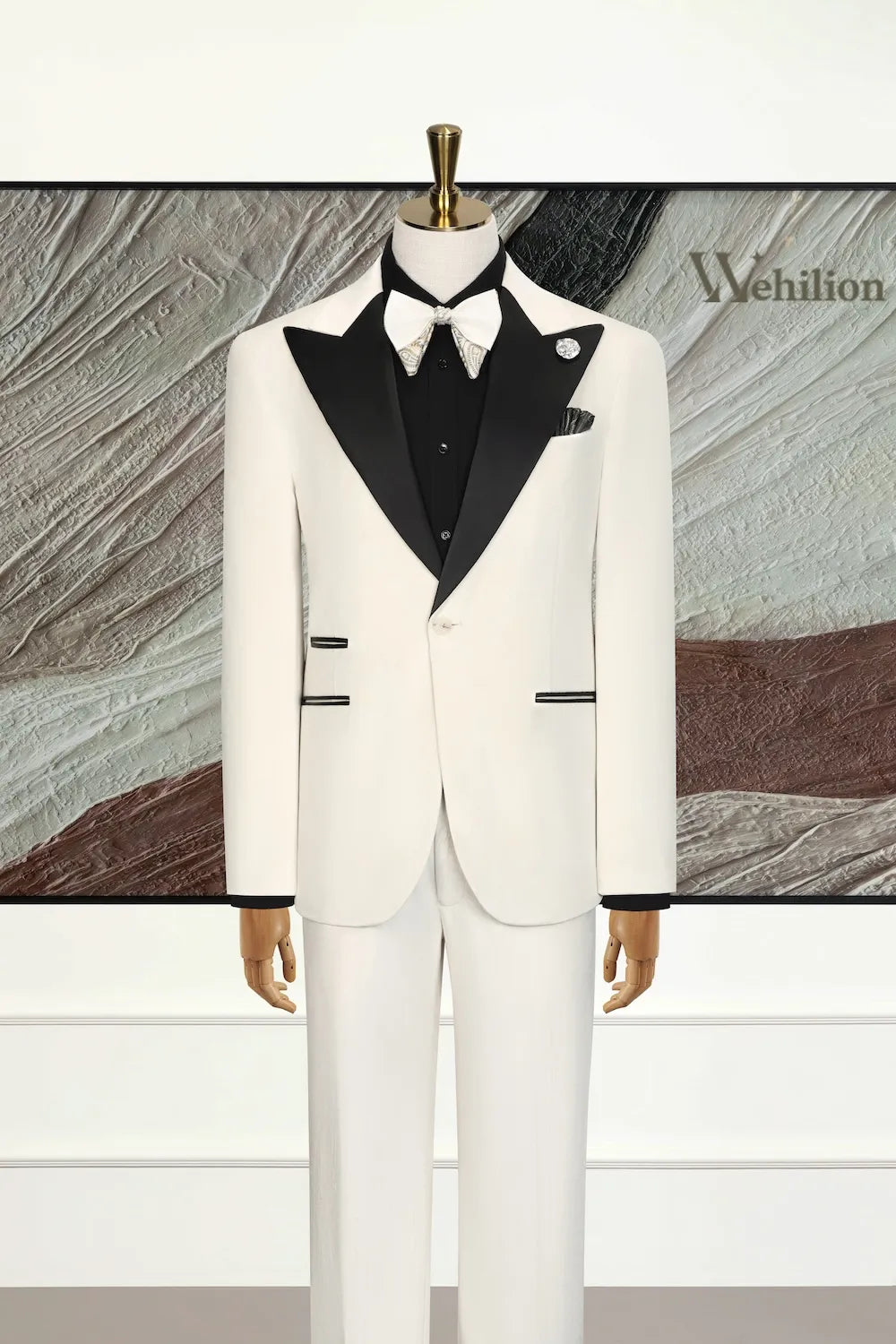 Men's Prom Velvet Peak Lapel 3 Piece Suits