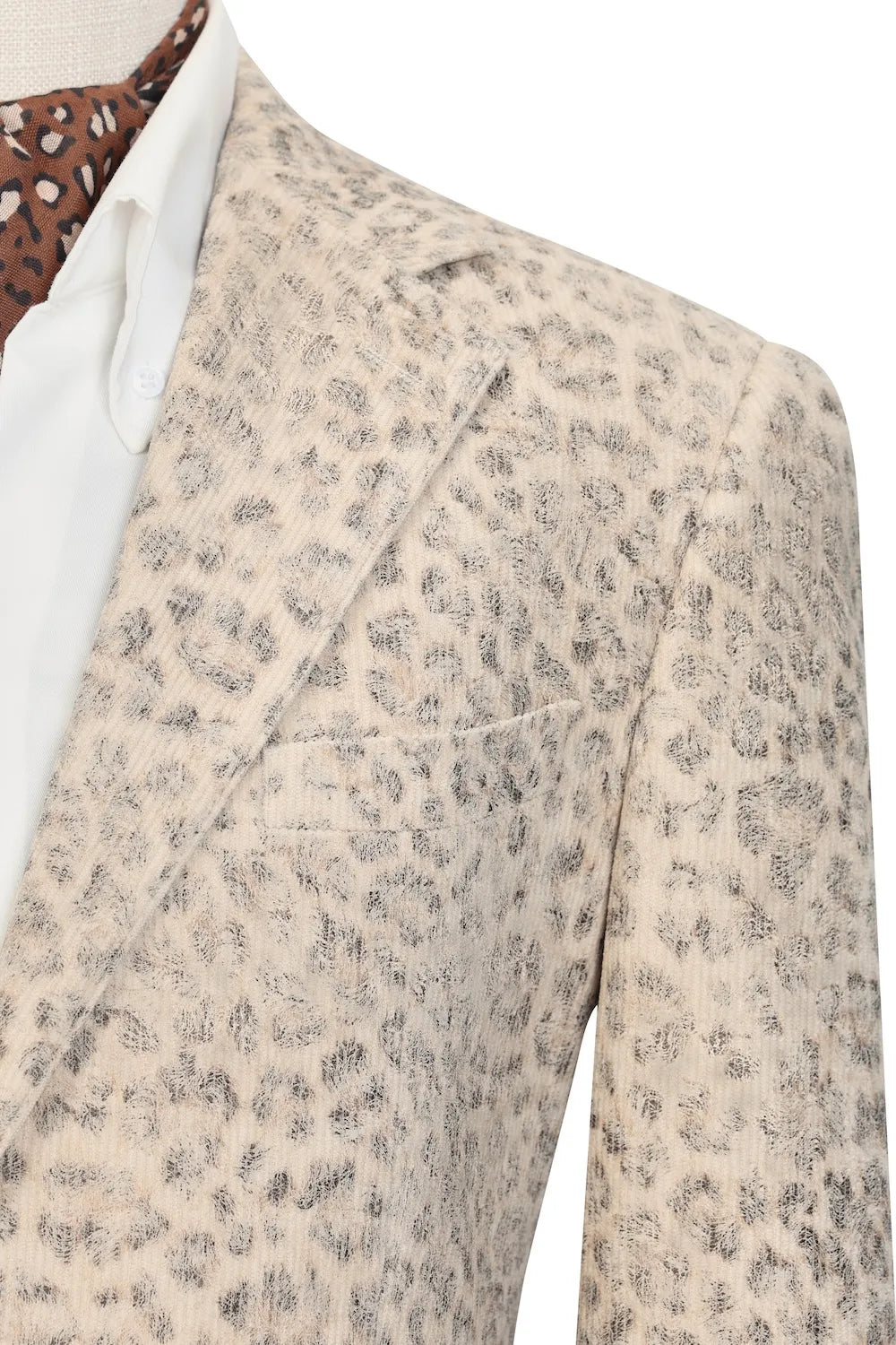 Men's Trendy Leopard Print 2 Piece Suit