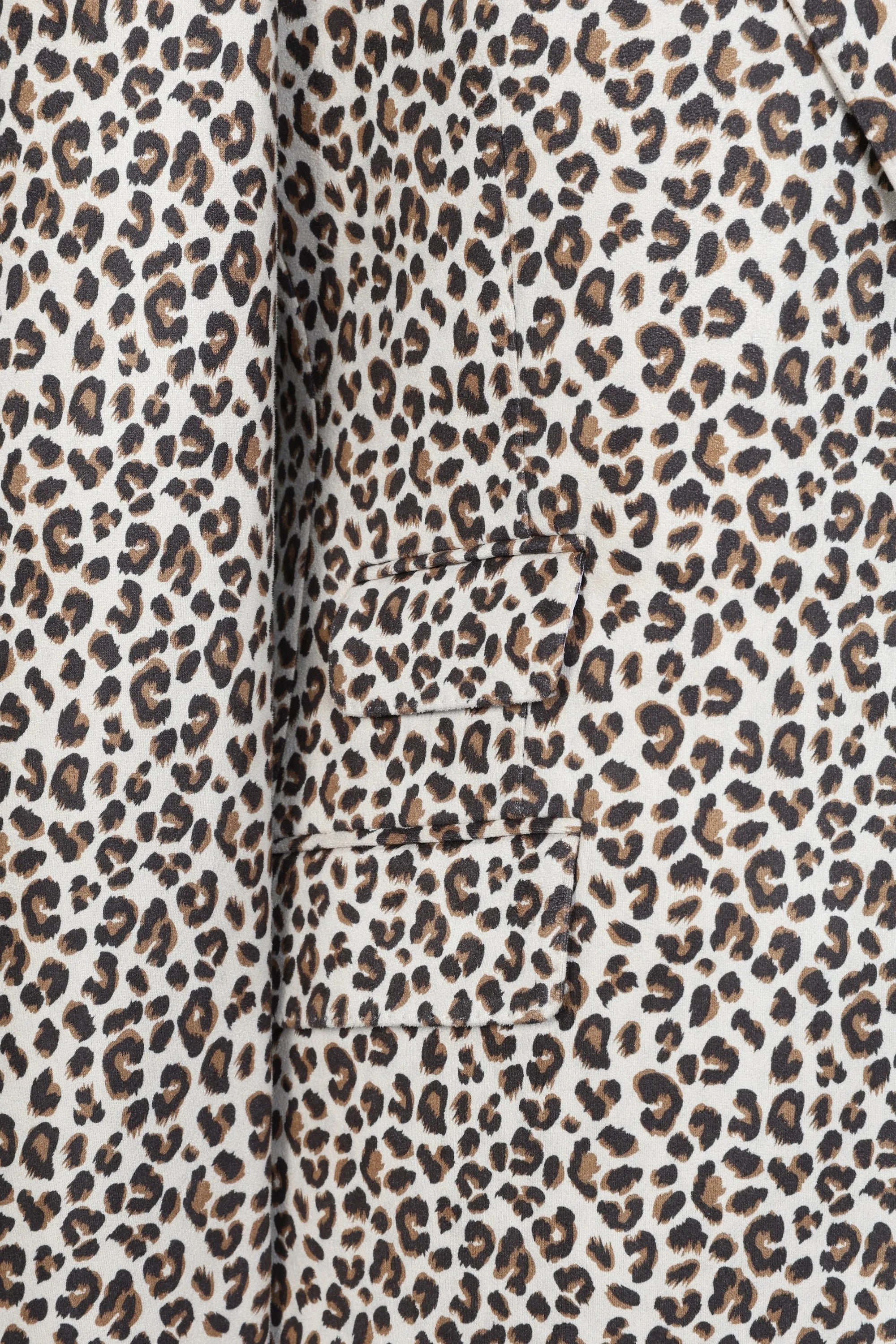 Men's Off-white Leopard Print 2-piece Suit