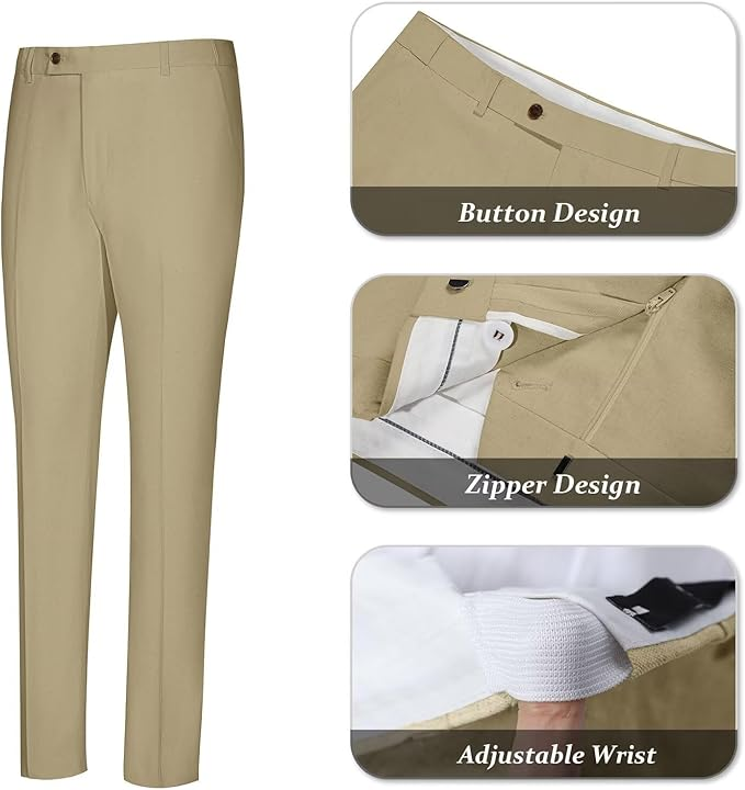 Men's Linen Casual 2 Piece Linen Suit