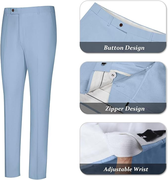 Men's Linen Casual 2 Piece Linen Suit