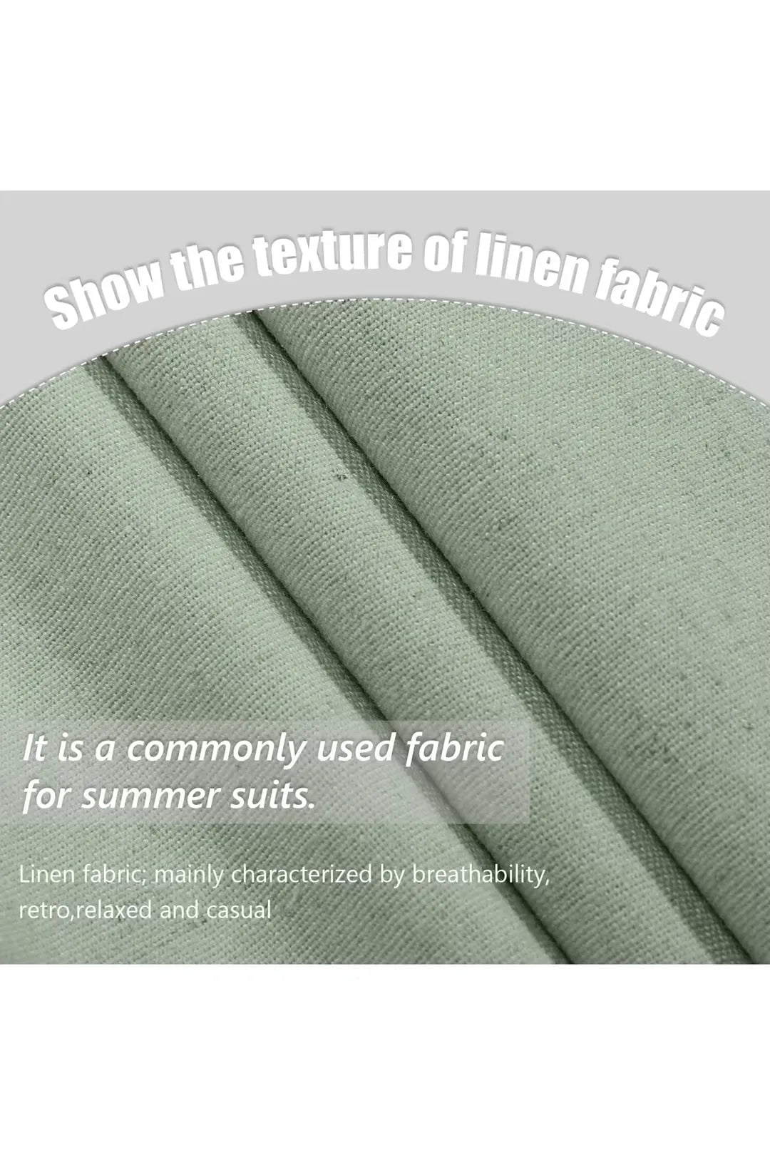 Zoomed-in linen texture in light green color – retro and relaxed summer fabric