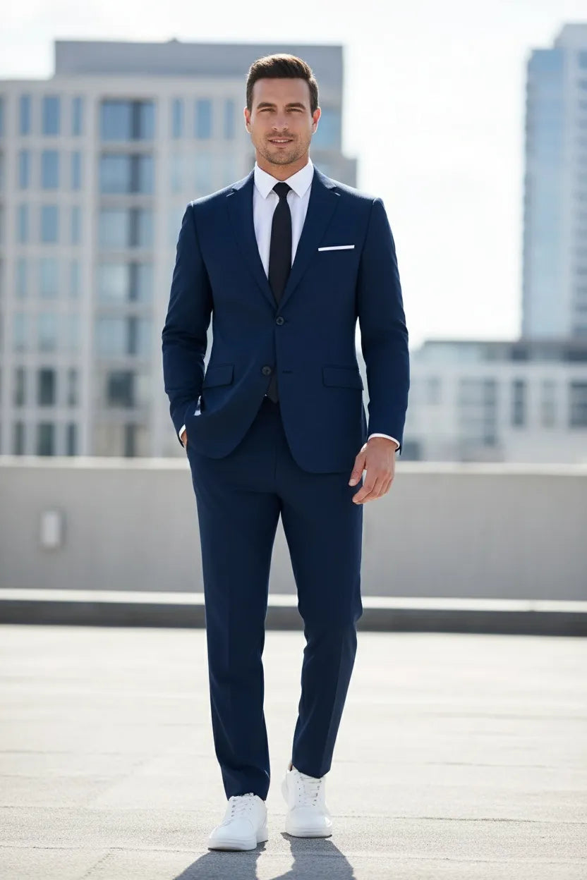 Men's Linen Casual 2 Piece Linen Suit