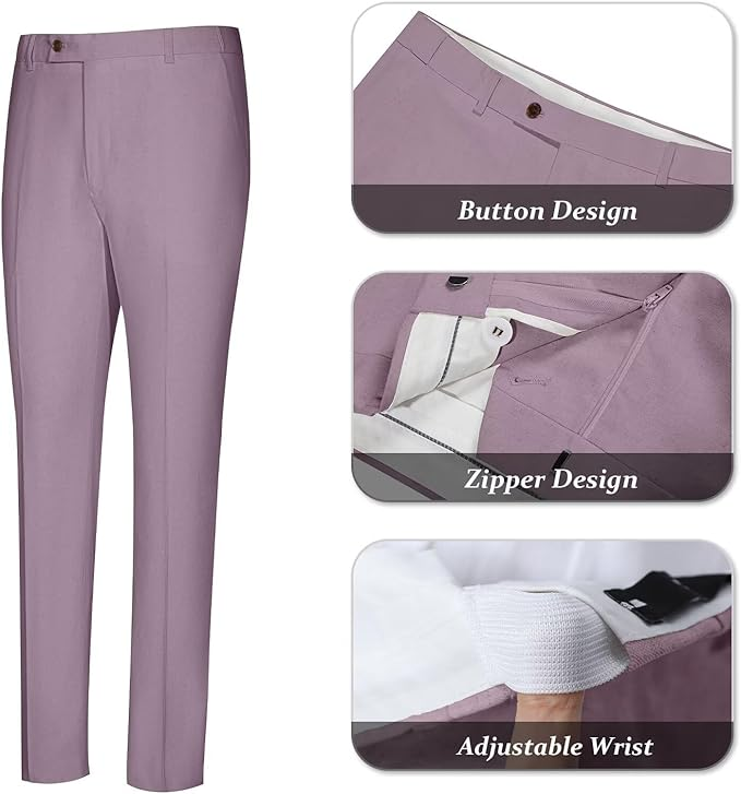 Completo casual da uomo in lino due pezzi