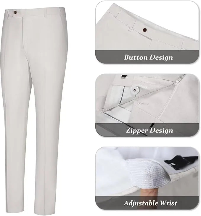 Men's Linen Casual 2 Piece Linen Suit