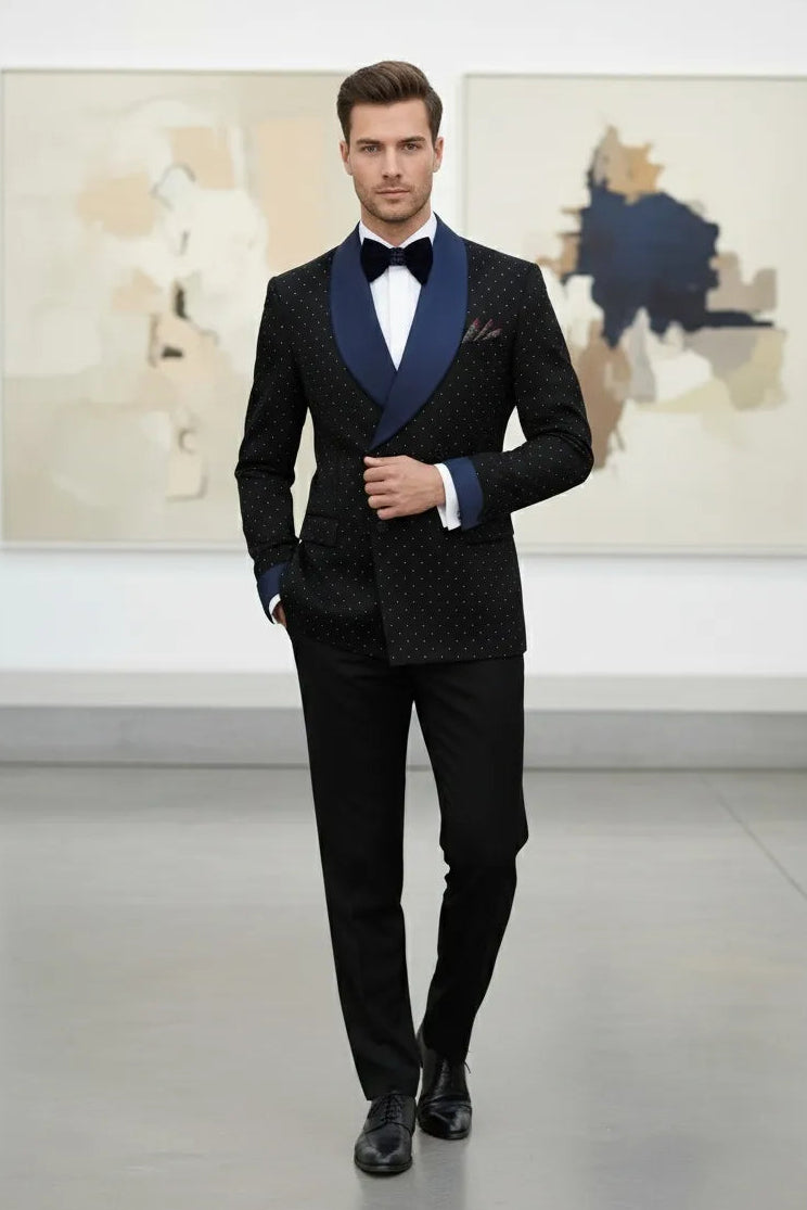 Men's Slim Fit Shawl Lapel 3 Piece Suits