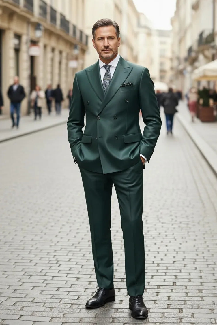 Men's Modern Leather 2 Piece Suit