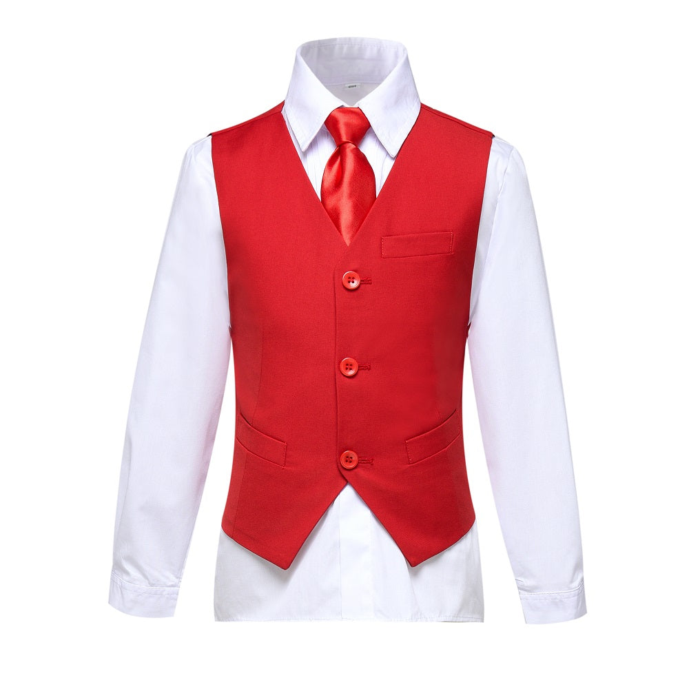 3 Buttons Boys Girls Fully Lined Formal Suit Vest