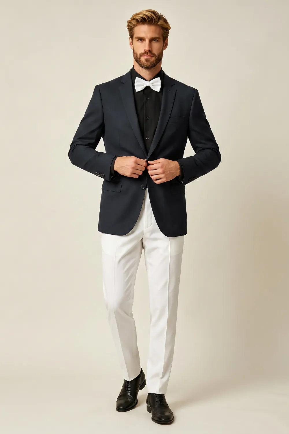 Men's Navy Blue 2 Piece Suit