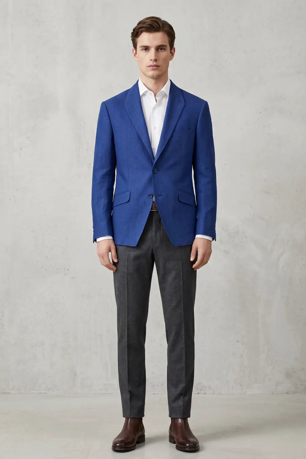 Men's Tailored Linen Summer 2 Piece Suit
