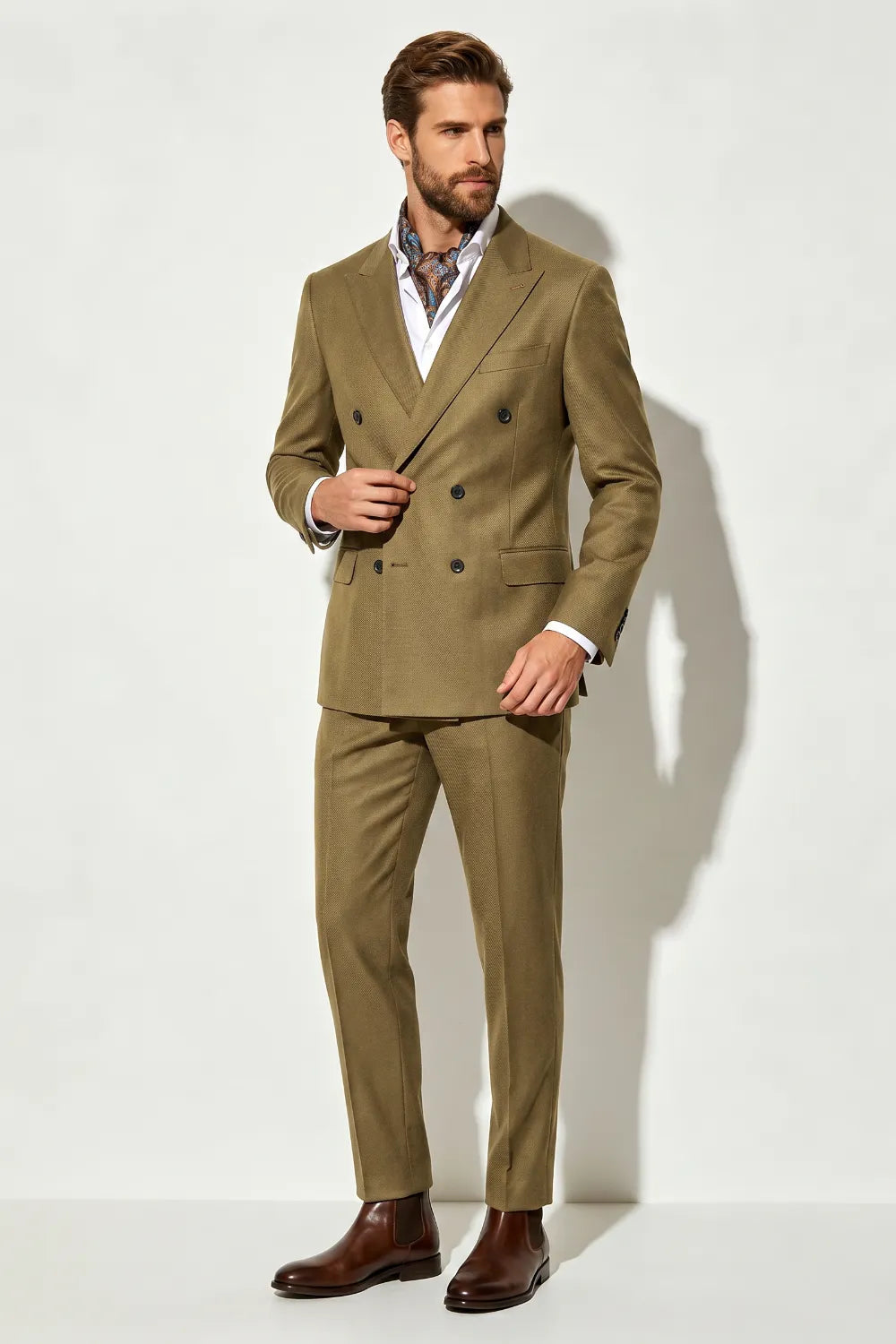 Men's Classic Double Breasted 2 Piece Suit