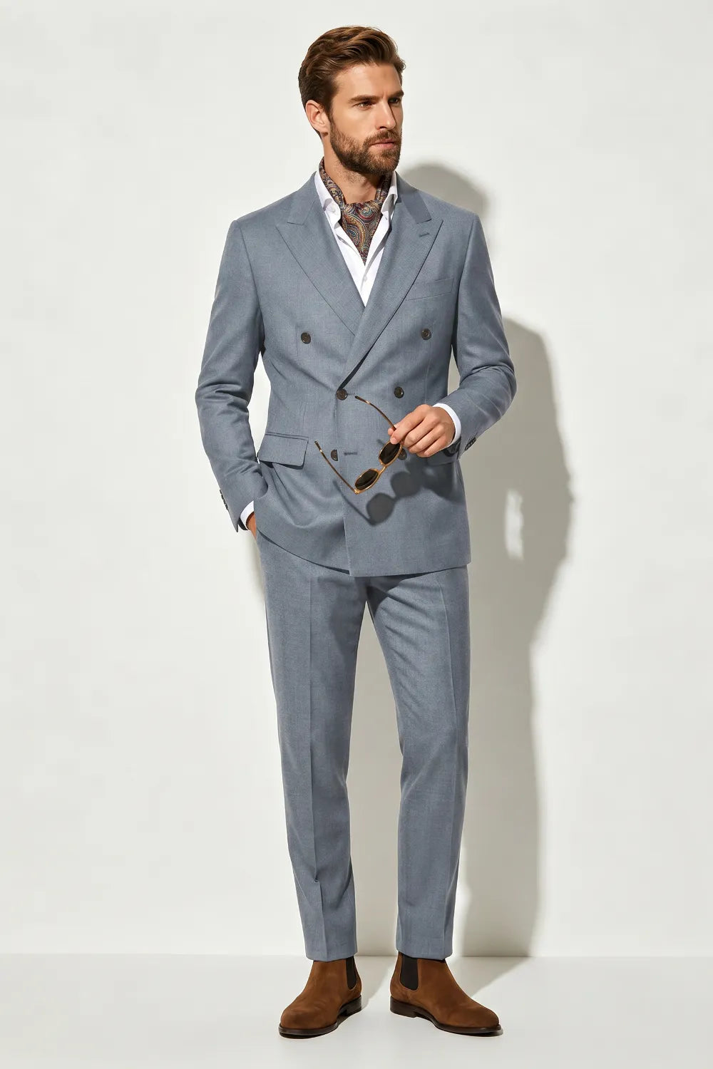 Men's Classic Double Breasted 2 Piece Suit