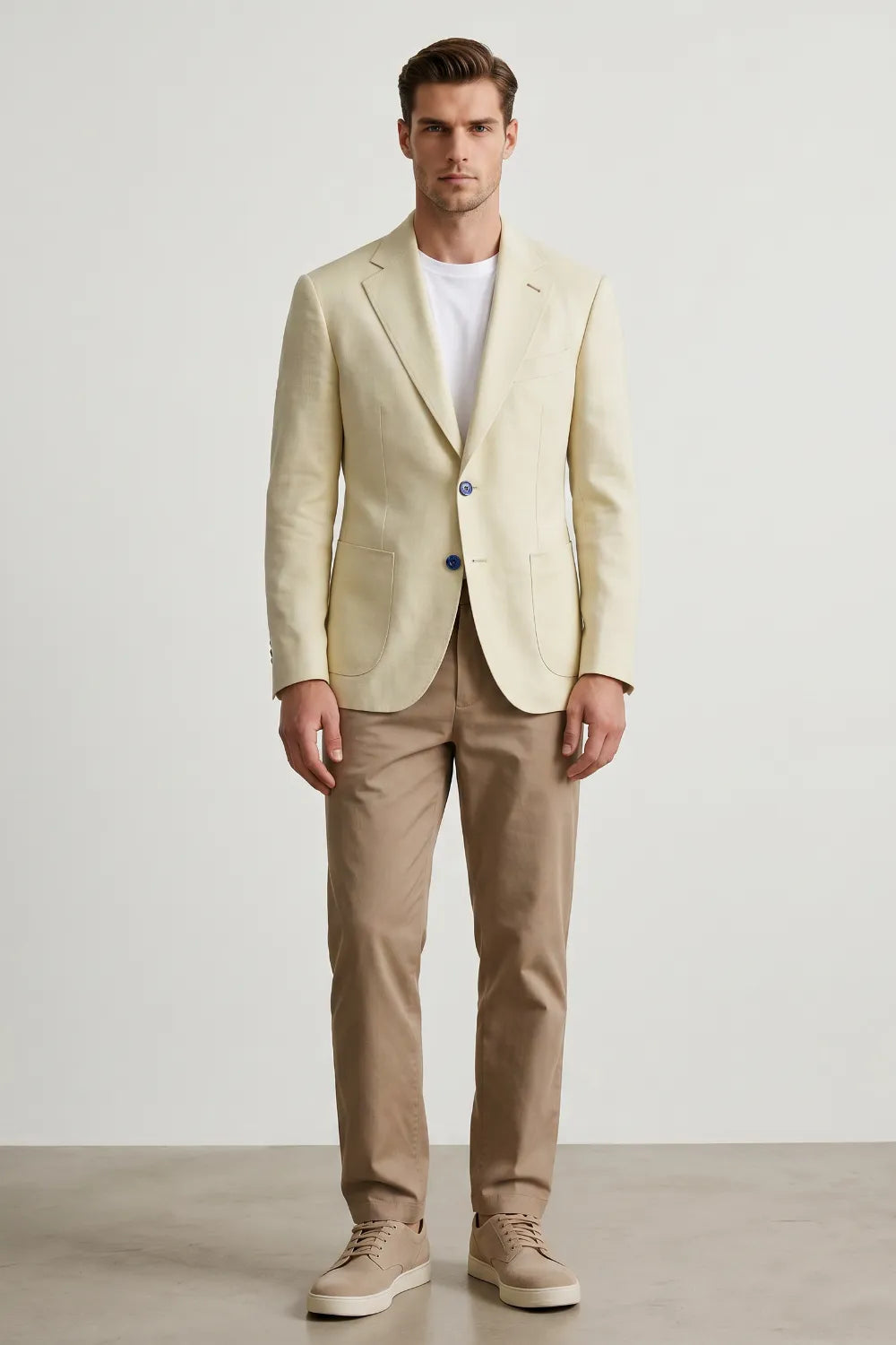 Costume 2 pièces homme coupe ajustée, croisé