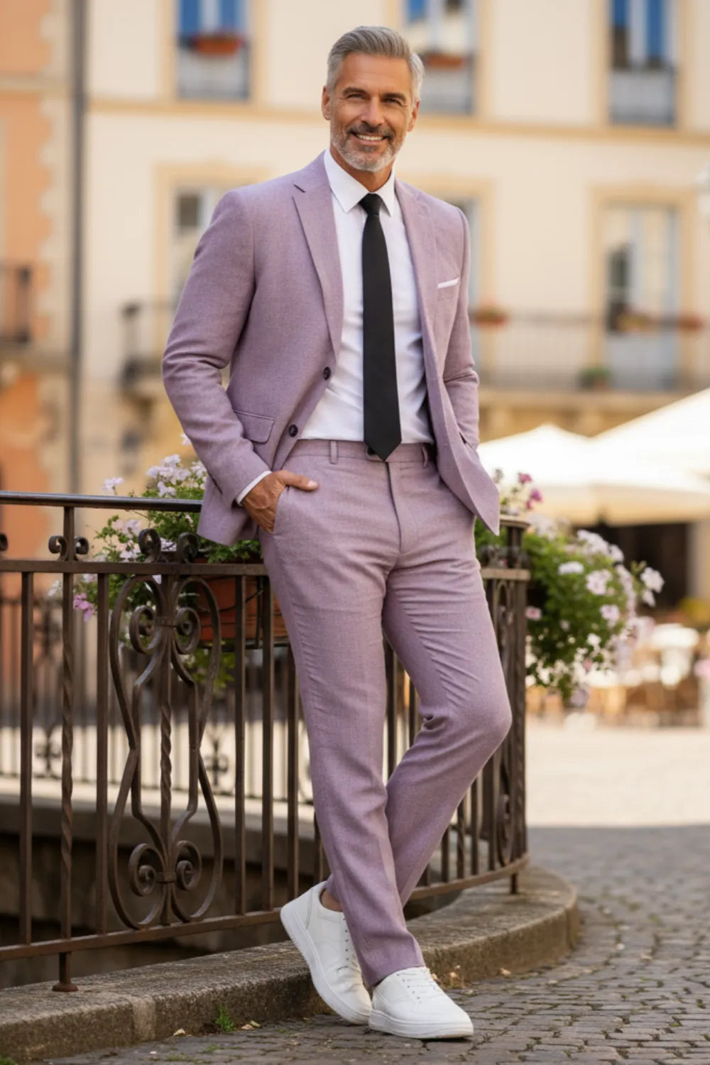 Men's Breathable Linen 2 Piece Suit