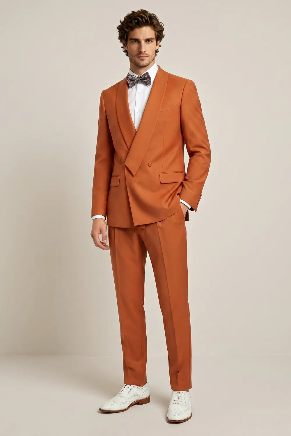 burnt orange dress jacket Men's Double Breasted Shawl Lapel Suit Canvas or Frame:Rolled Canvas A strong choice for leather evening dress ASTR Carmen Candela