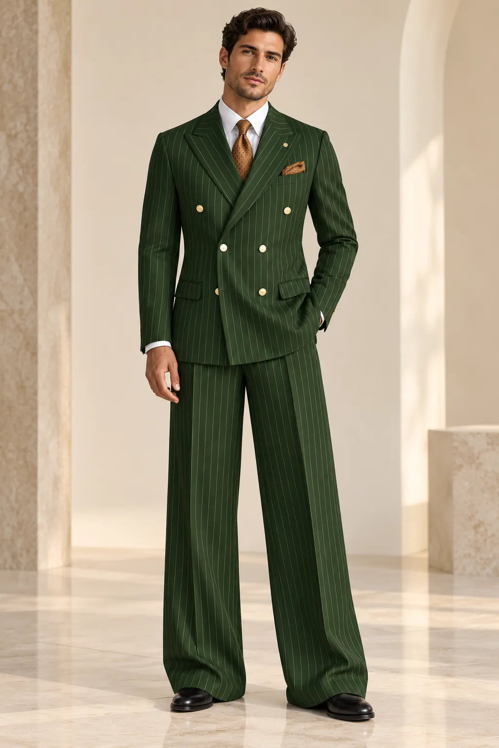 Abito da uomo doppiopetto slim fit 2 pezzi