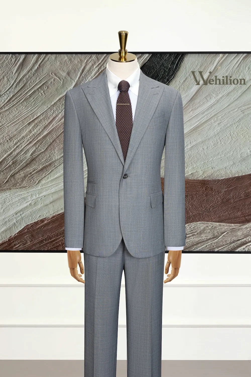 Men's Modern Gentleman Wool Blend 3 Piece Suit