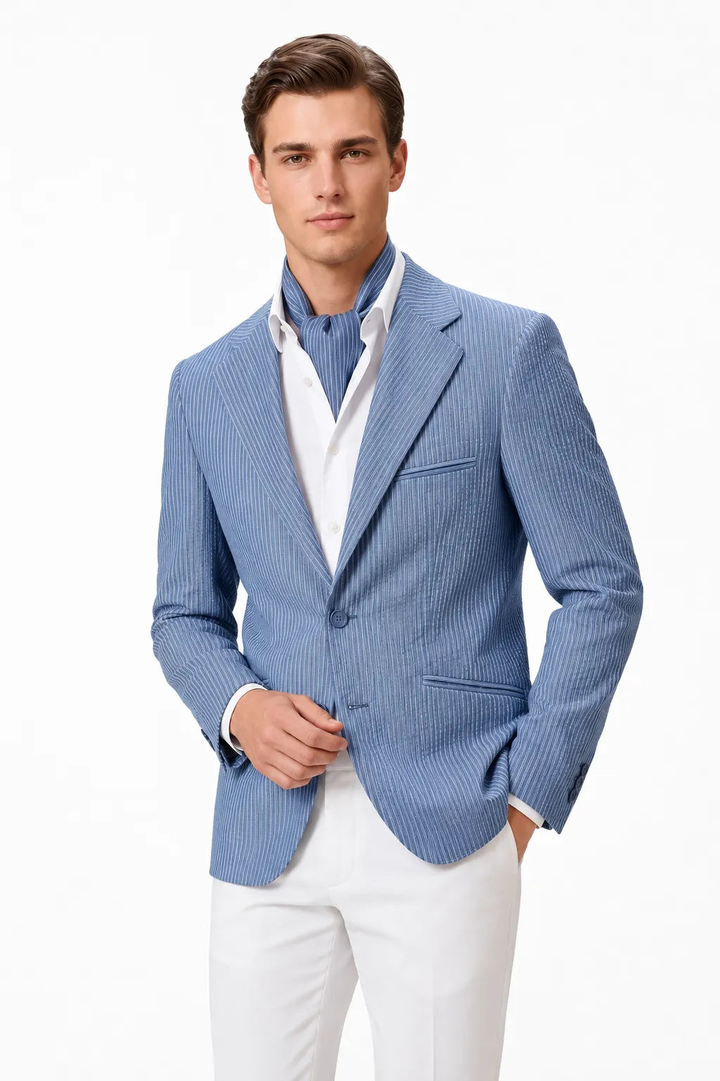 Men's Mode Seersucker 2 Piece Suit