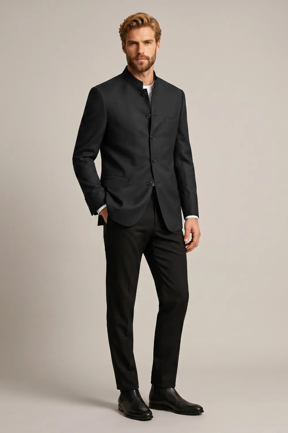 Men's Classic Black 2 Piece Suit