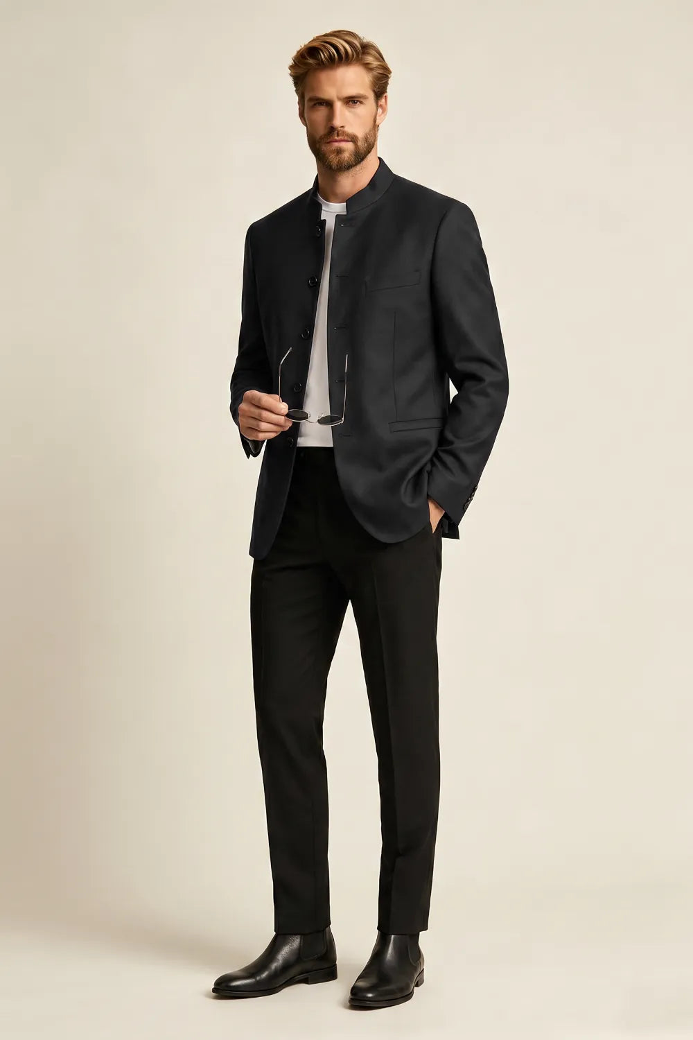 Men's Classic Black 2 Piece Suit