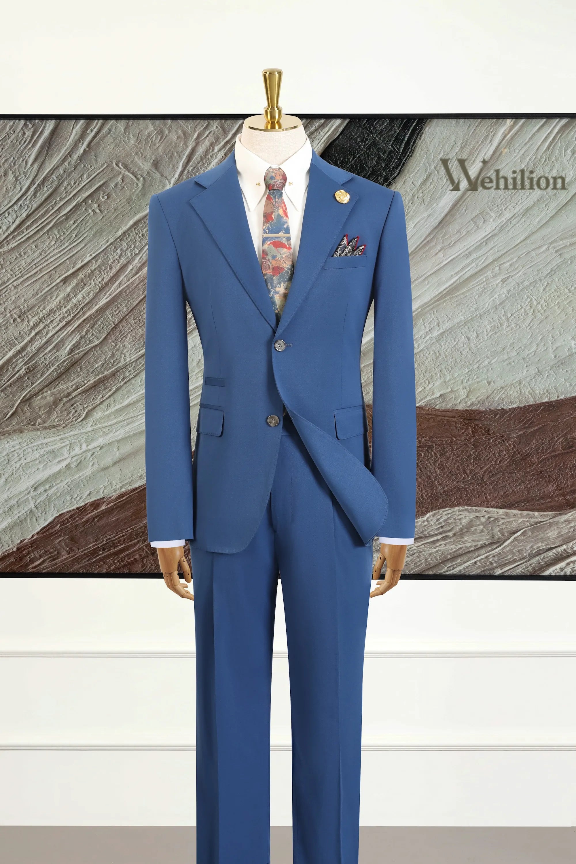 Men's Royal Blue Graphene 2 Piece Suit