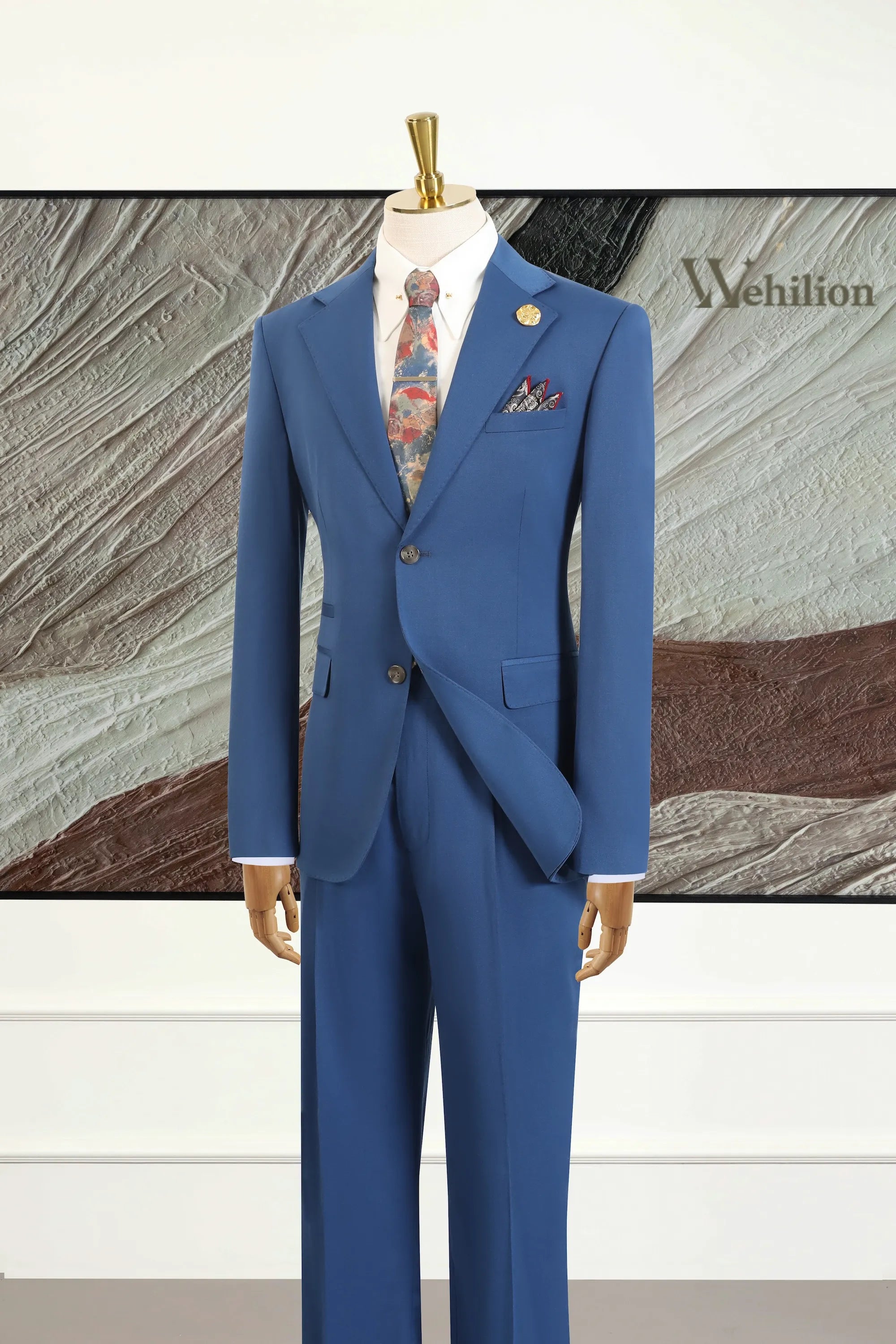 Men's Royal Blue Graphene 2 Piece Suit