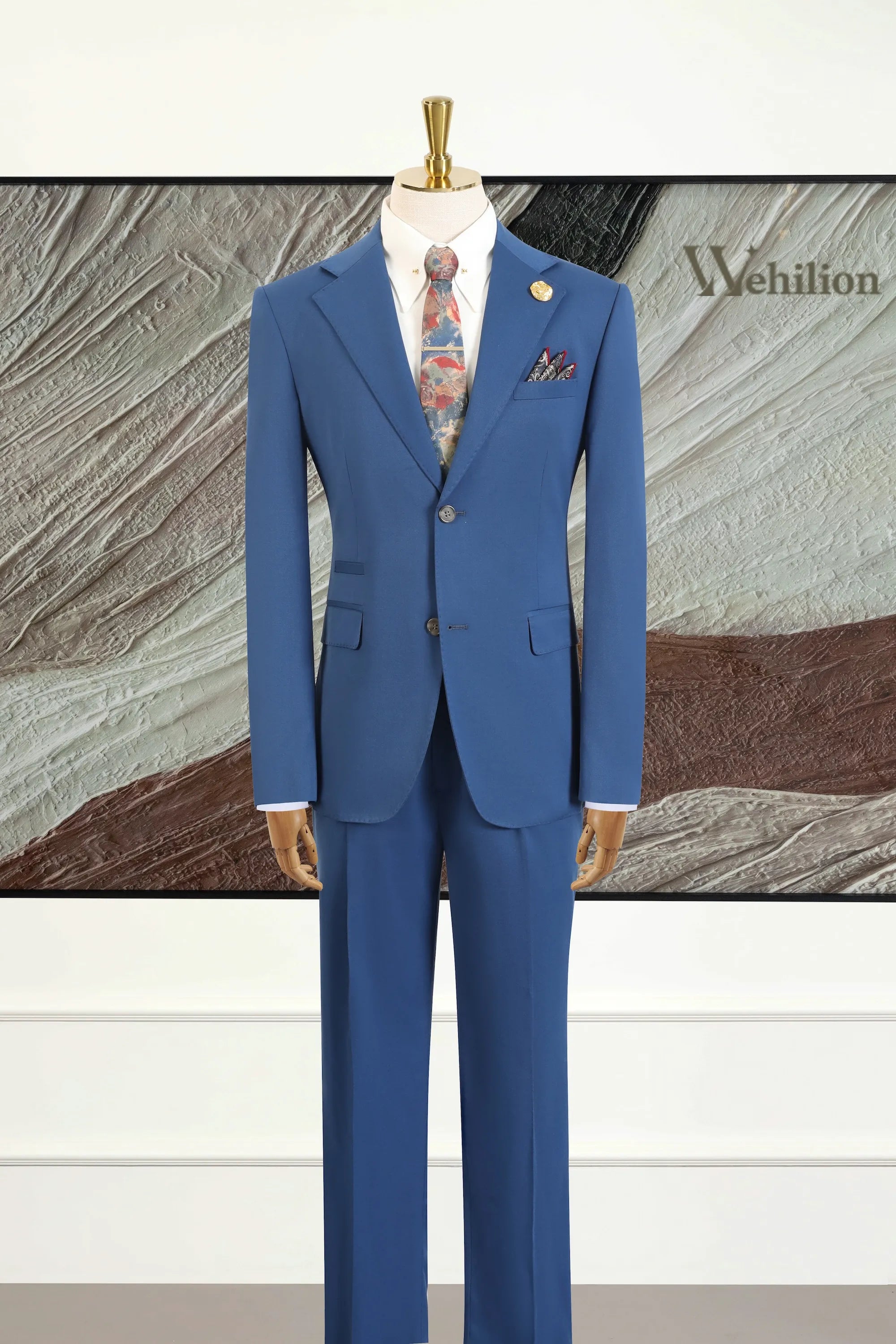 Men's Royal Blue Graphene 2 Piece Suit