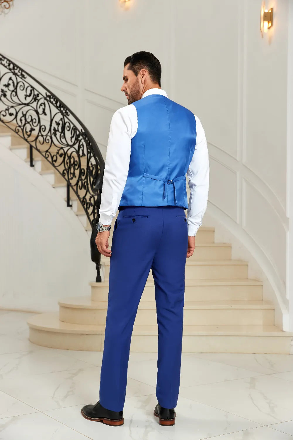 Men's Shawl Collar Vest & Pants 2 Pieces Suits