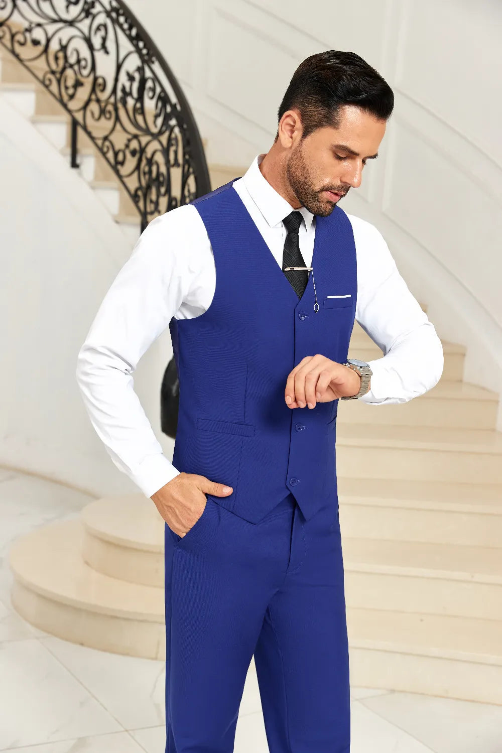 Men's Classic Vest & Pants 2 Pieces Suits