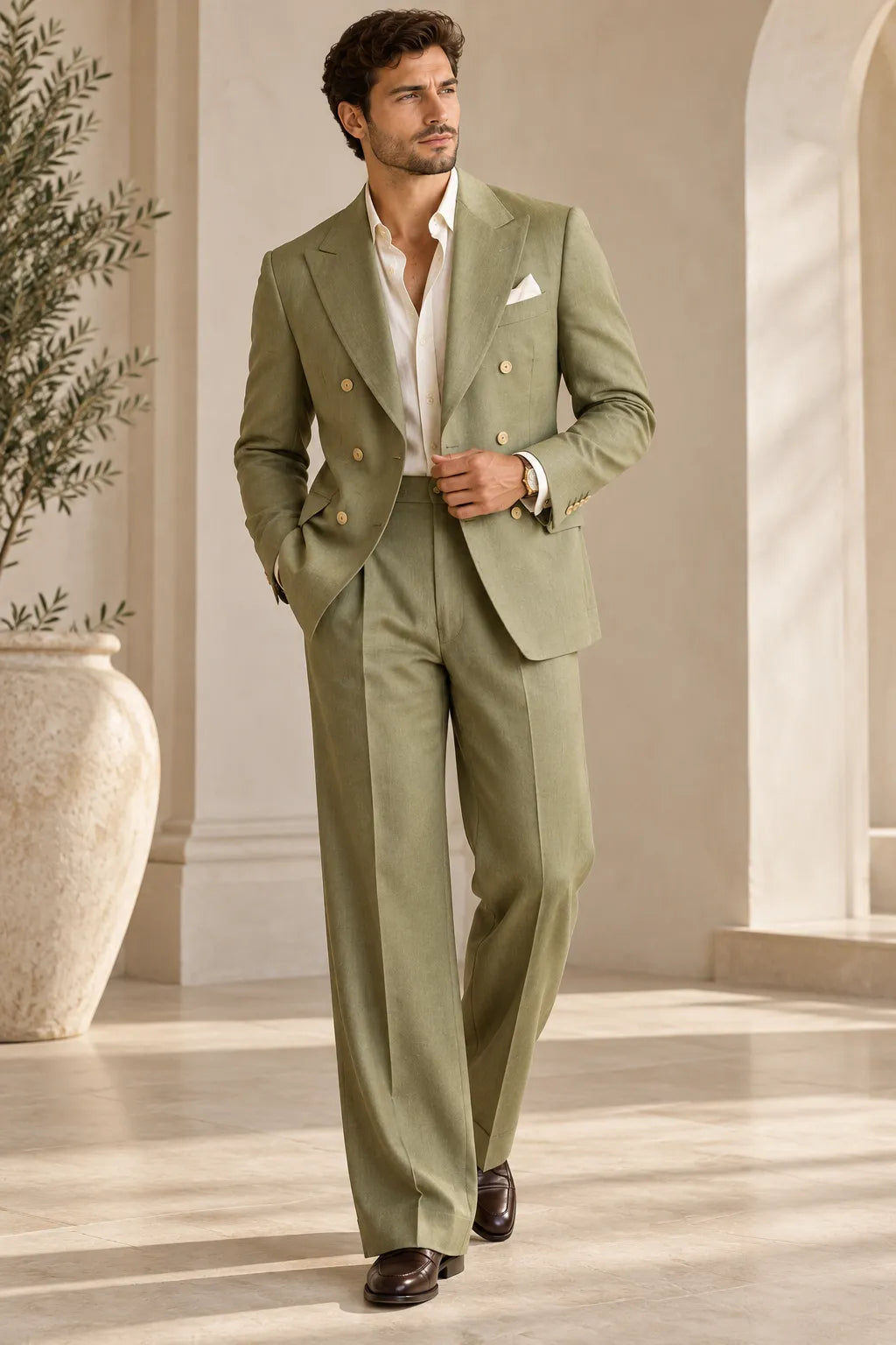Abito da uomo doppiopetto slim fit 2 pezzi
